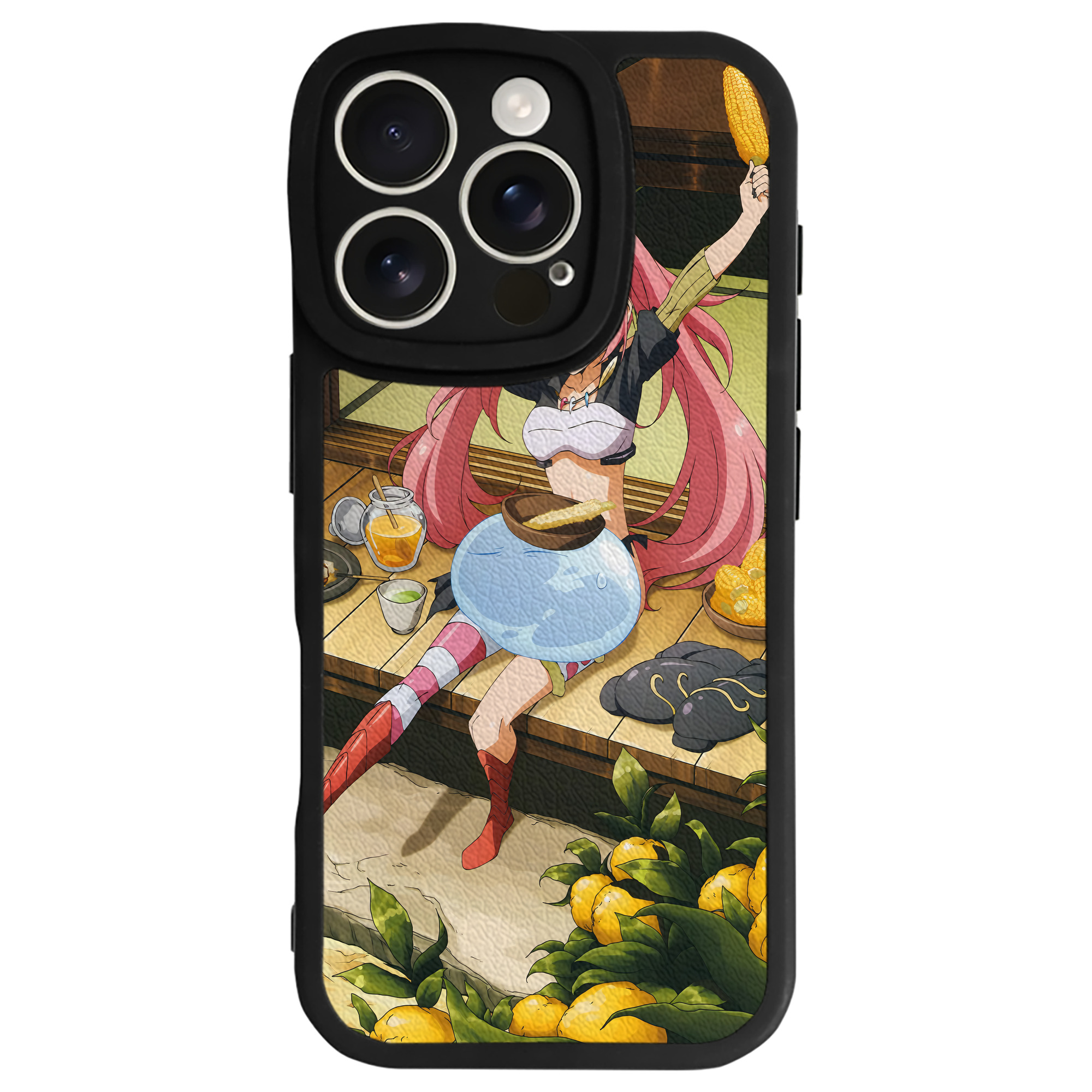 （画像用） 転スラ Regarding Reincarnated to Slime 【iPhone 16シリーズ対応】シリコンスマホケース（レザー調） 材質：シリコン